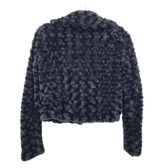 Candies XS Vegan Faux Fur Black Formal Cropped Jacket Bolero Evening Pockets - Picture 2 of 11